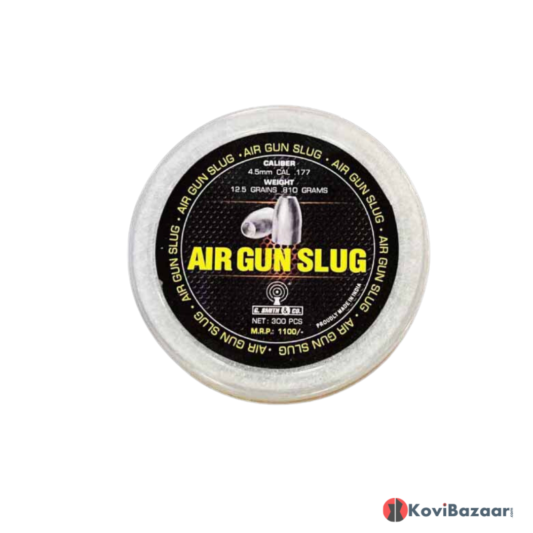 G Smith & Co. Air Gun Slug 0.177 Cal (4.5mm) Pellets 300ct,12.5gr