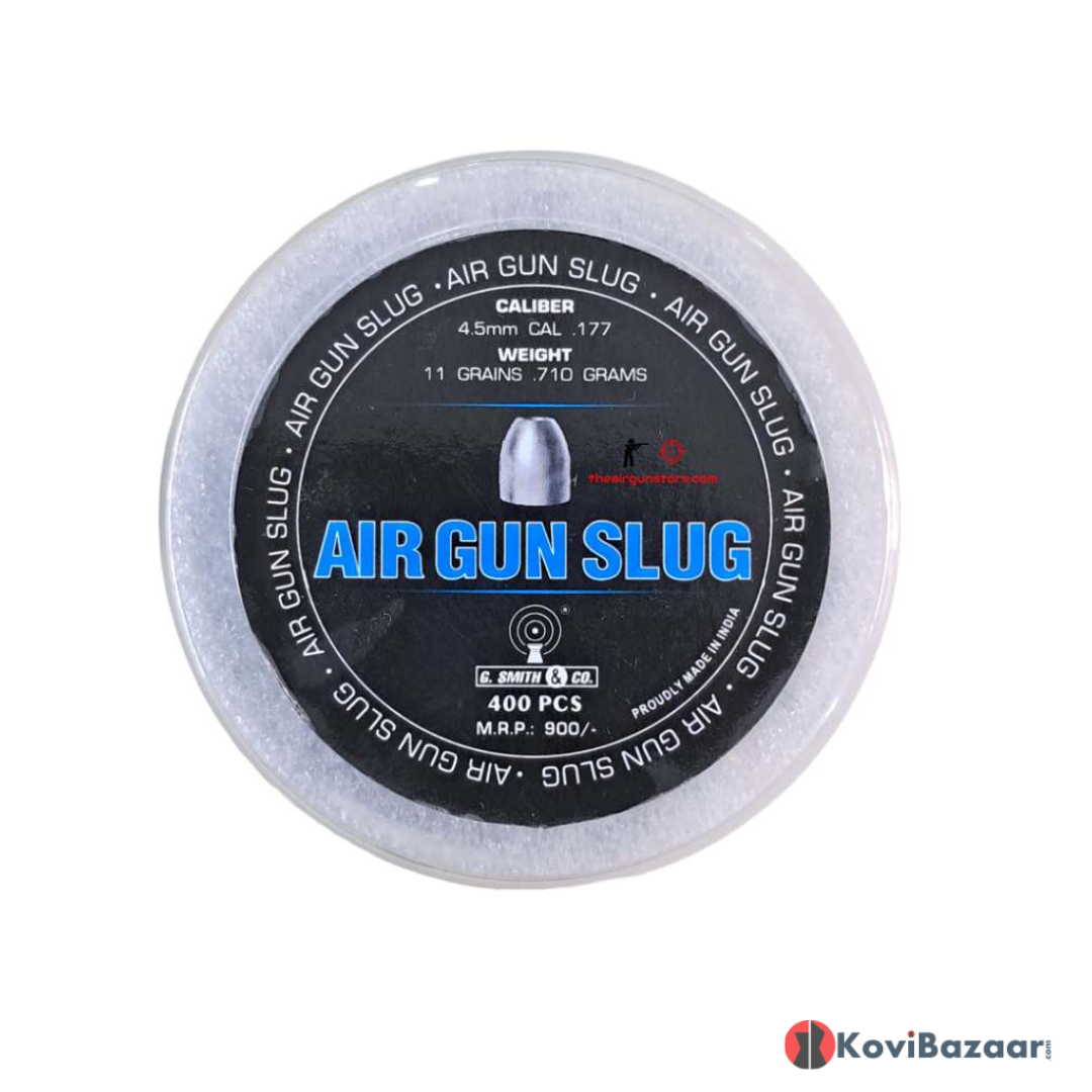 G Smith & Co Air Gun Slug 0.177(4.5mm) Airgun Pellets 400/Tin/ 11gr