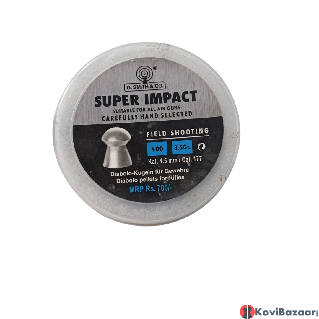 B-Stock G Smith & Co Super Impact 0.177(4.5mm) Airgun Pellets 400/Tin/ 8.5gr