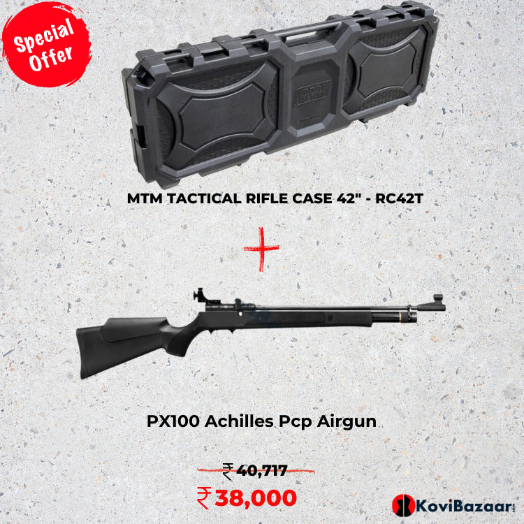 PX100 Achilles Pcp Airgun With Classic Black Finished Stock 0.177cal | 4.5mm +Mtm tactical case | KoviBazaar.